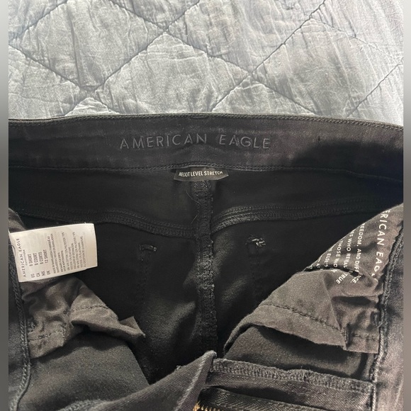 American Eagle Outfitters Black Denim Jegging Sz 8 SHORT - Picture 5 of 9